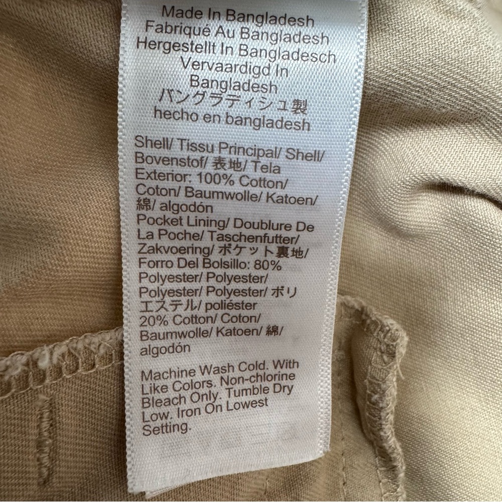 J. Crew Factory 7” Classic Chino Shorts Women Size 8 Khaki Uniform Preppy - Picture 10 of 11